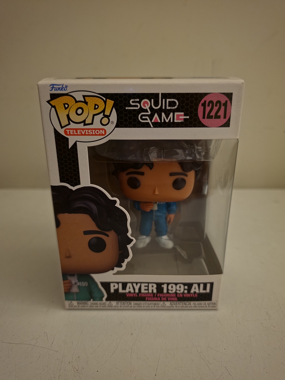 Funko Pop! Squid Game Player 199 Ali Vinyl Figure - Blue, White, Black